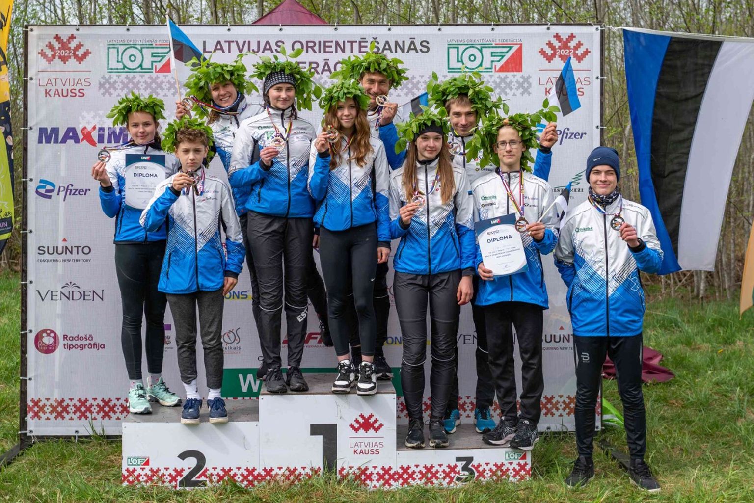 Eesti koondise medalistid.