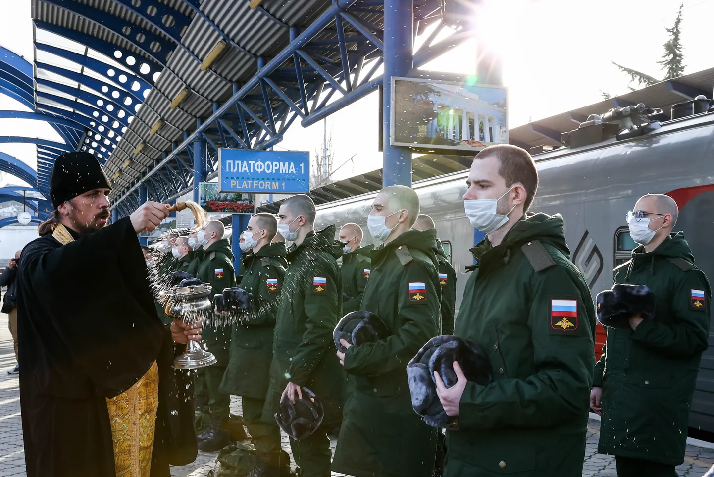 Vene ajateenijad Krimmis, mille Venemaa 2014. aastal annekteeris.