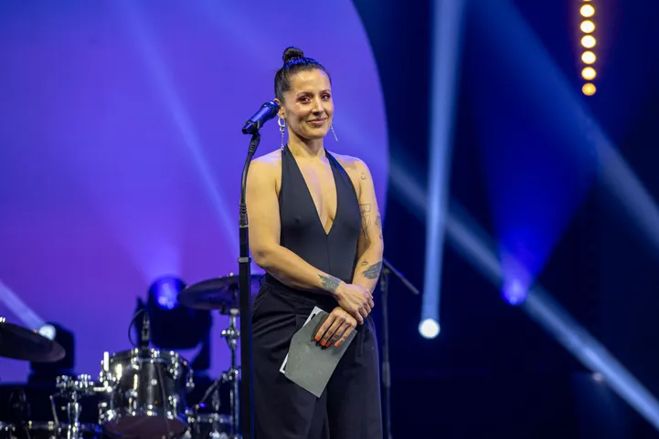 03.04.2026. Победители премии «Eestin Music Business Awards 2026» были объявлены на Unibet Arena в Таллинне. На фото: Сандра Силламаа Фото: Расмус Ребасе, Postimees