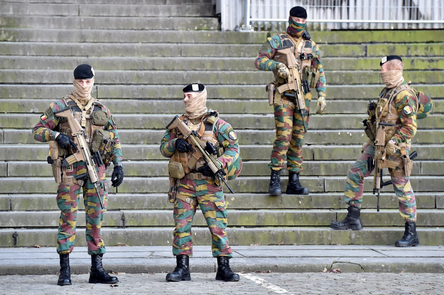 Belgia sõdurid Brüsselis.
