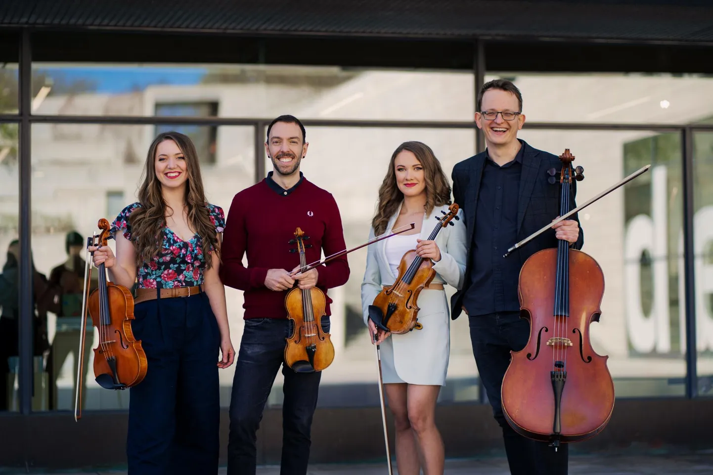 ÖÖ32 Quartet. Vasakult: Merike Heidelberg, Adrian Bravo Lopez, Maria Goršenina, Kristian Plink.