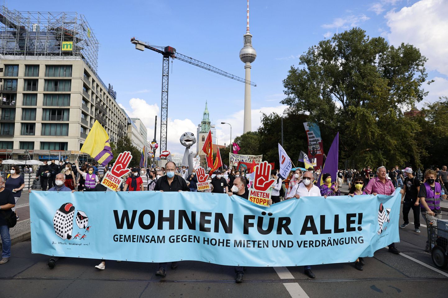 Üürihindade tõusu vastane protest Berliinis
