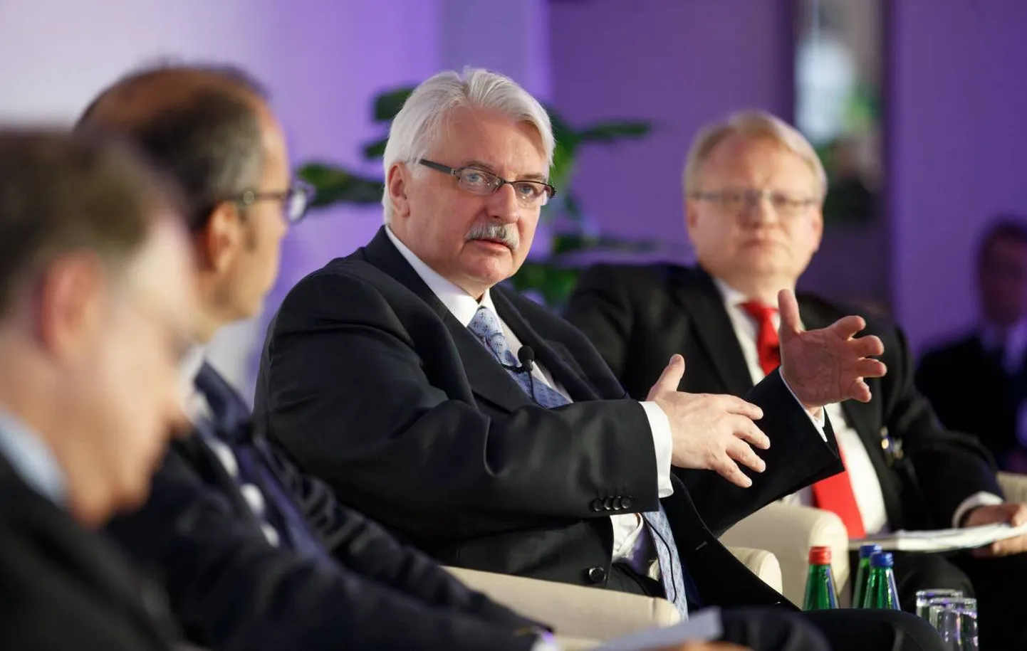 Poola välisminister Witold Waszczykowski täna Tallinnas Lennart Meri konverentsil.
