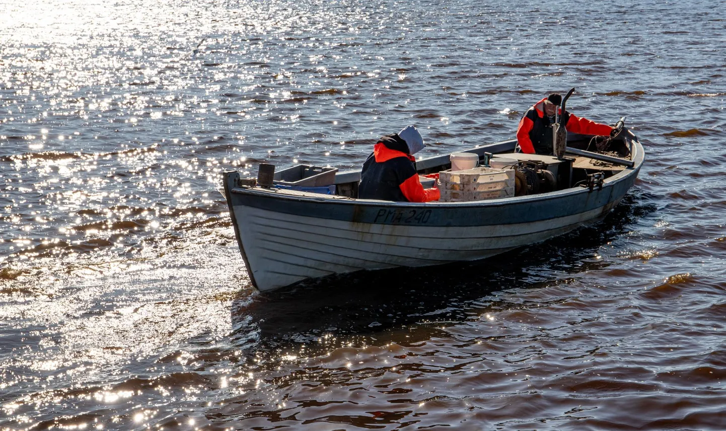 Rannakalurid paadiga Pärnu jõel