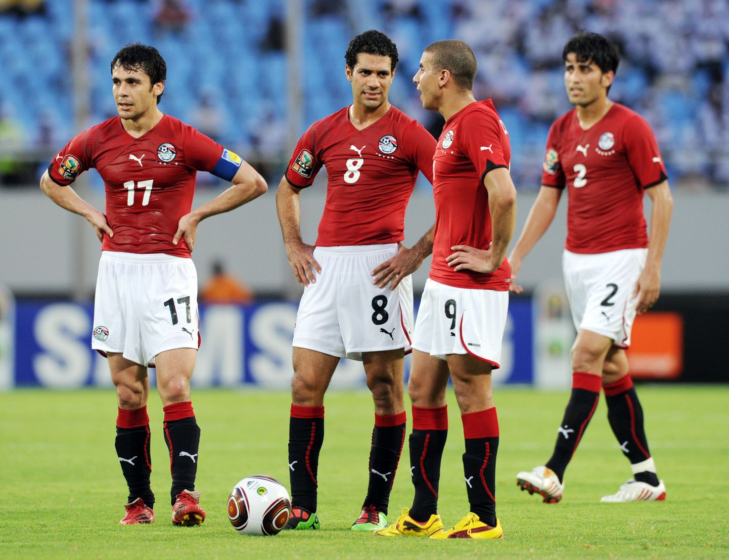 Egiptuse jalgpallimeeskonna liikmed.