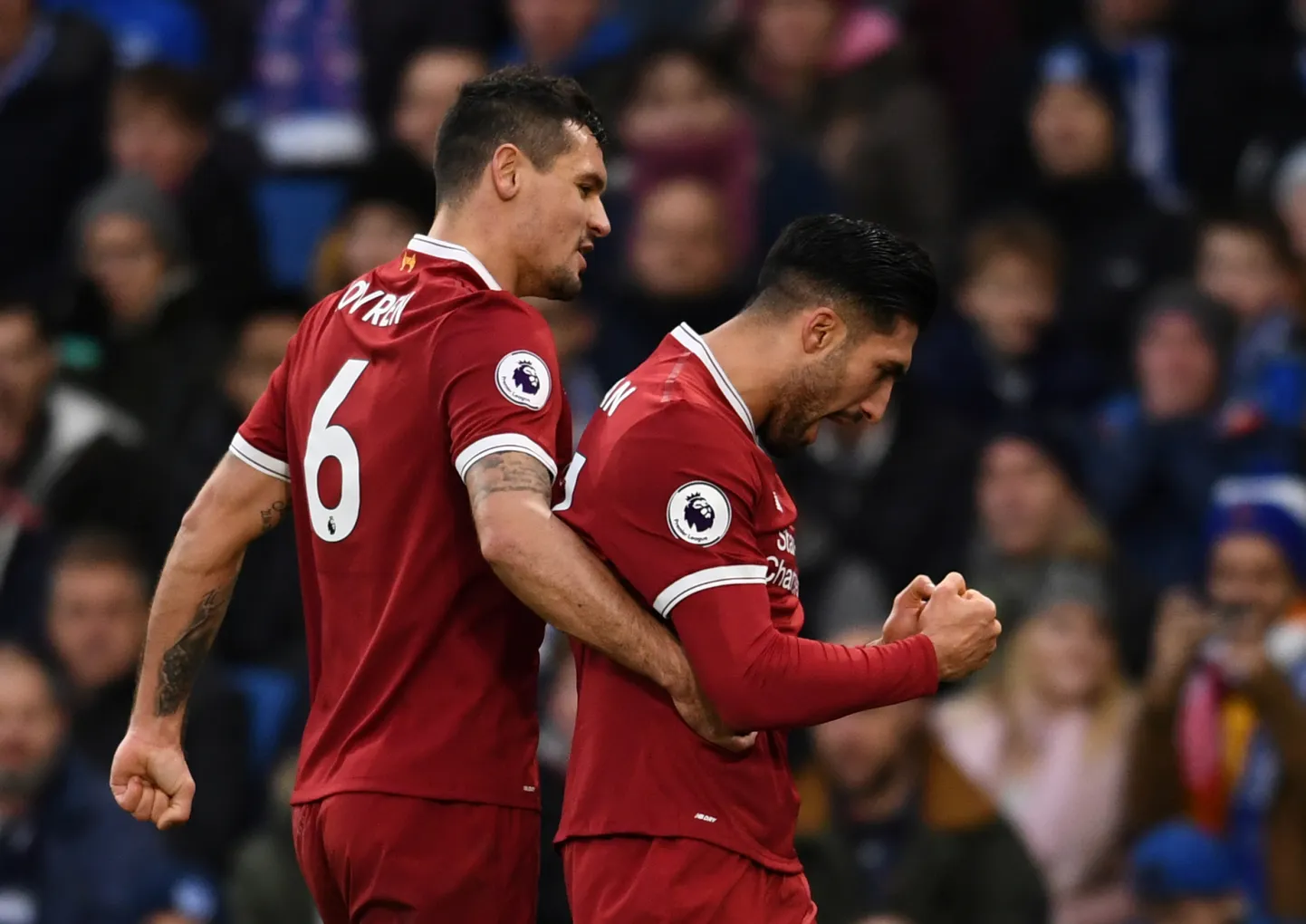 Dejan Lovren (vasakul) ja Emre Can peavad järgmises mängus ettevaatlikud olema.