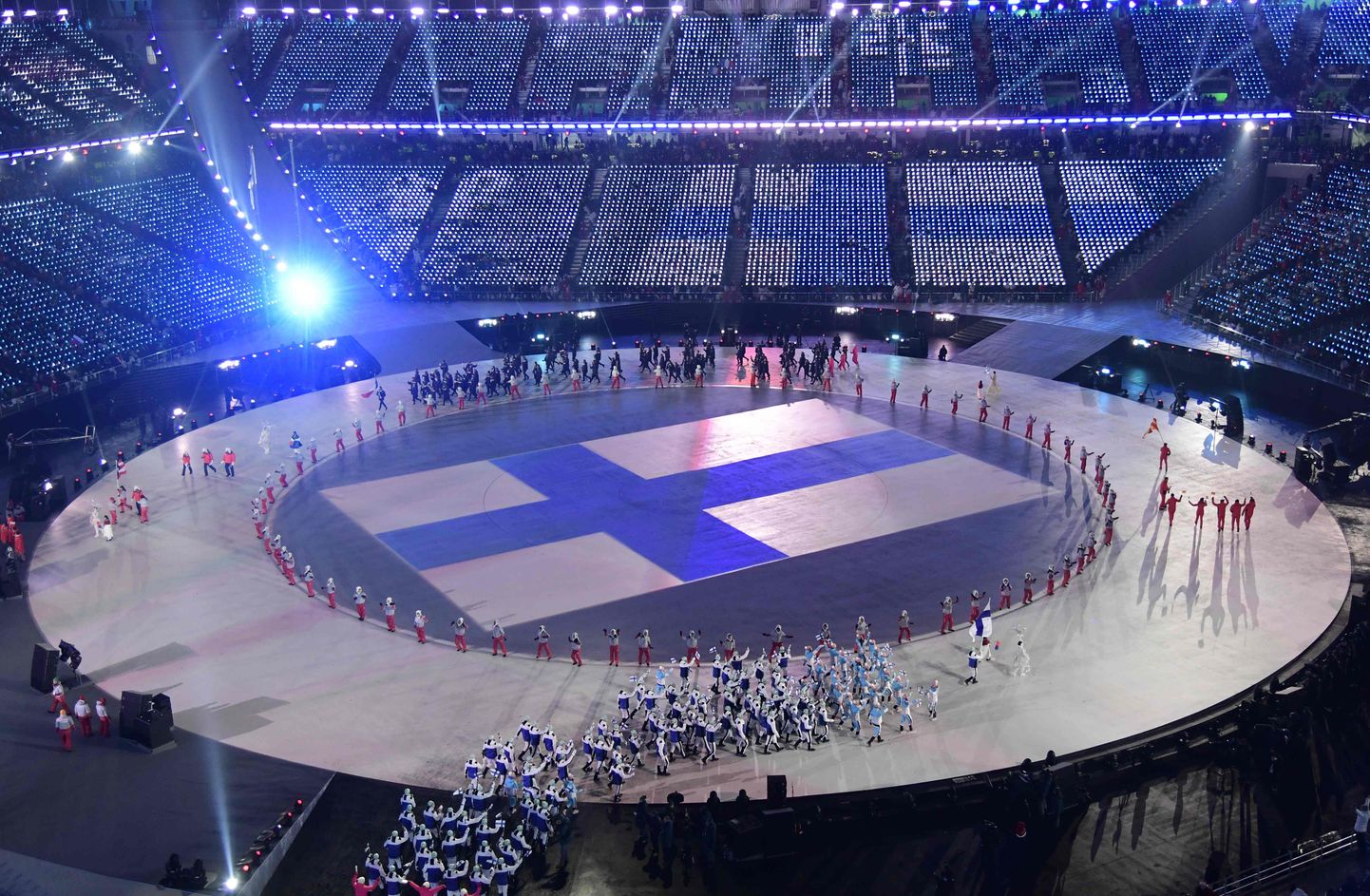 Soome olümpiadelegatsioon Pyeongchangi mängudel.