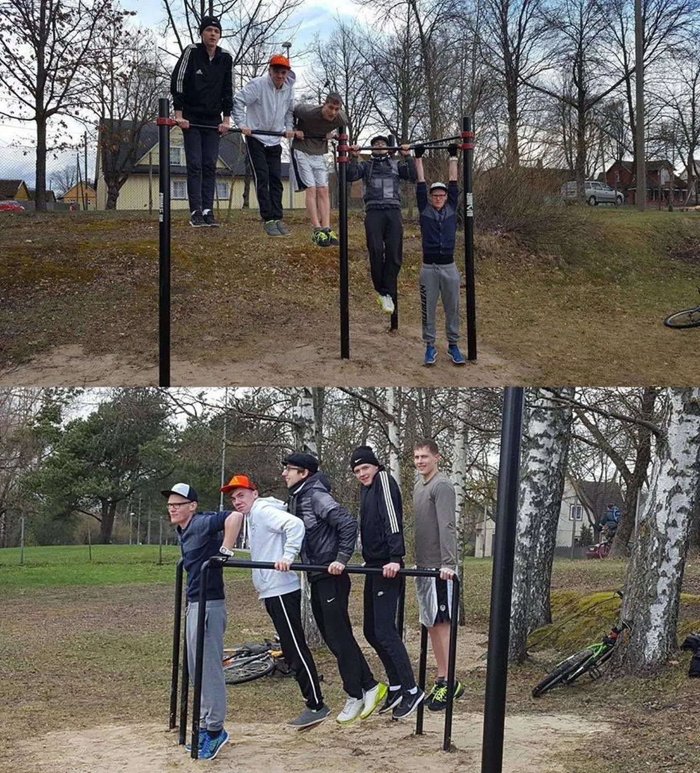 Pärnakad treenimas.