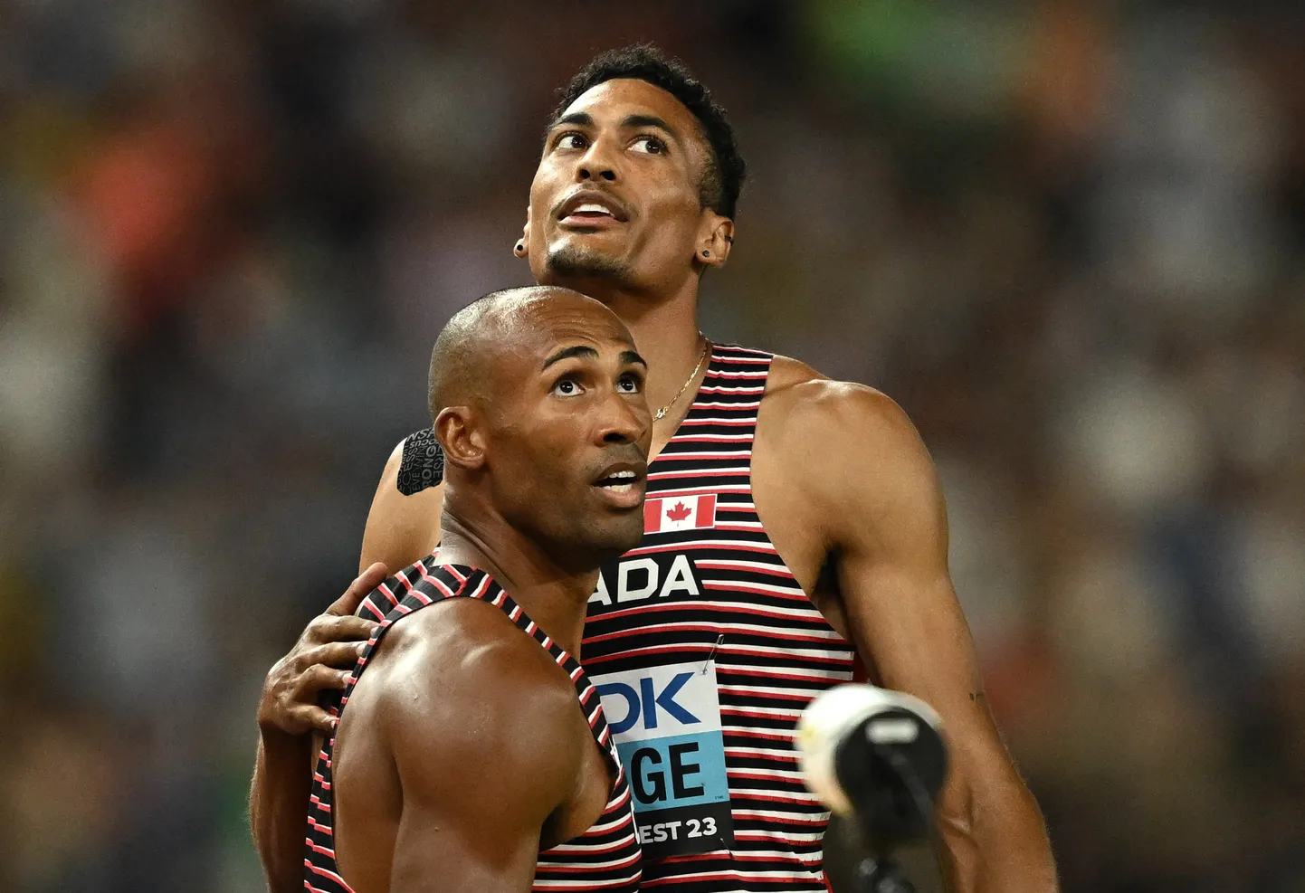 Foto 2023. aasta MMilt. Pierce LePage (tagumine) sai kaela kuld-, Damian Warner hõbemedali.