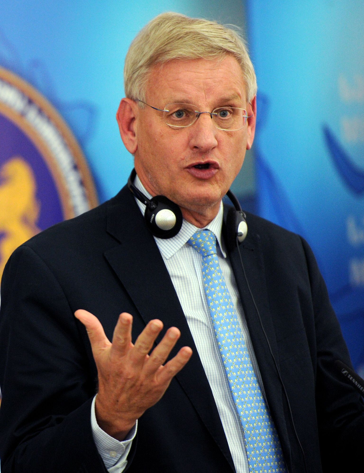 Rootsi välisminister Carl Bildt 30. juunil Thbilisis.