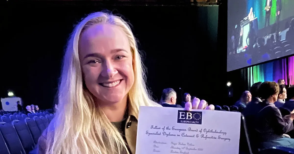 Estonian eye surgeon becomes first in country to earn Europe's top qualification