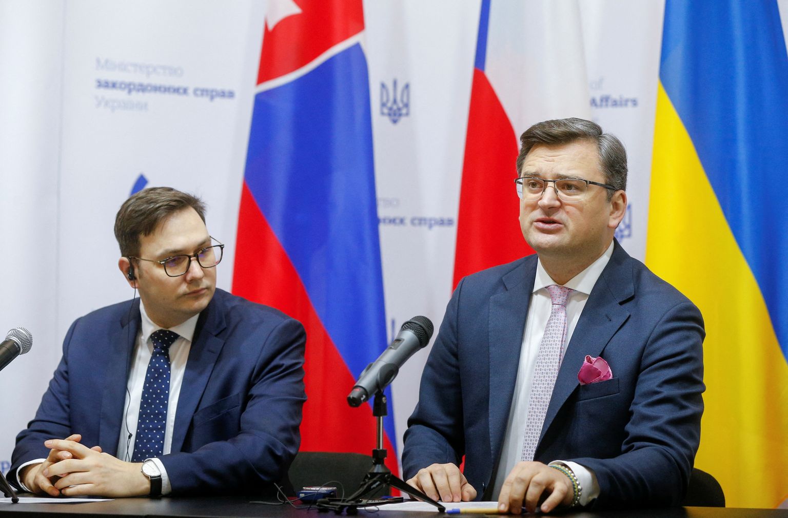 Tšehhi välisminister Jan Lipavský ja tema Ukraina kolleeg Dmõtro Kuleba. Foto on illustratiivne.