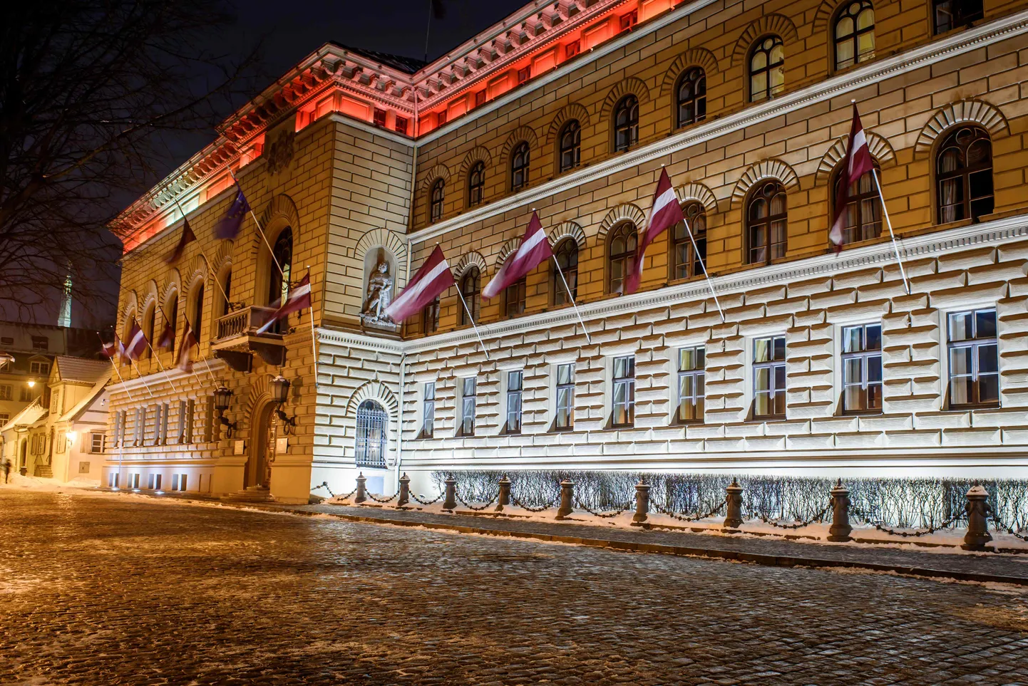 Läti parlamendihoone, 20. jaanuaril 2021.