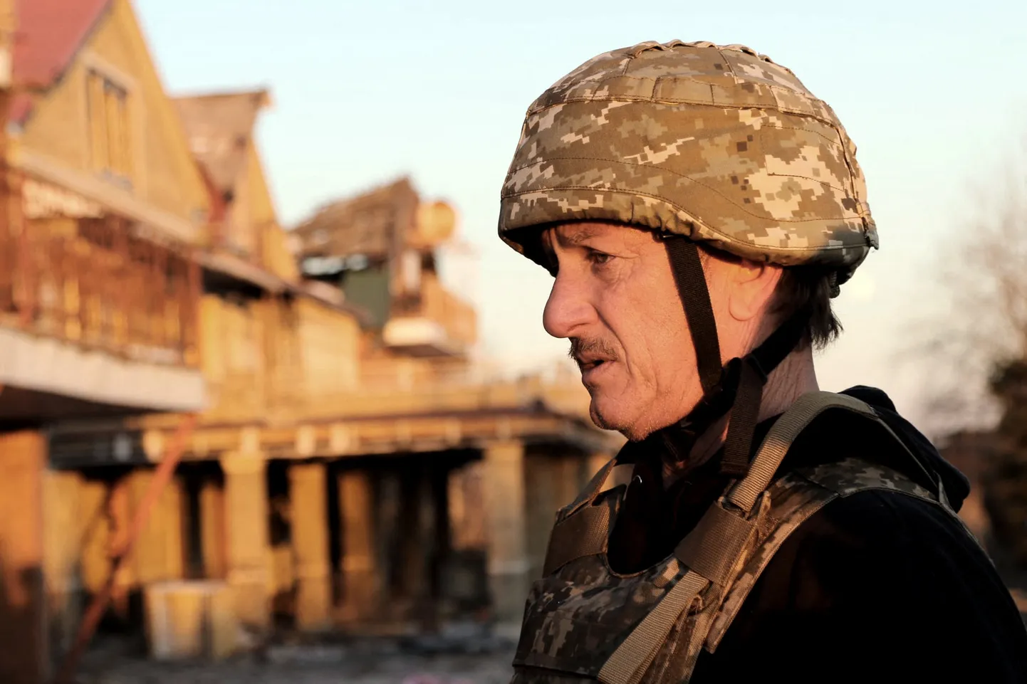 Sean Penn 2021. aastal Ukrainat külastamas.