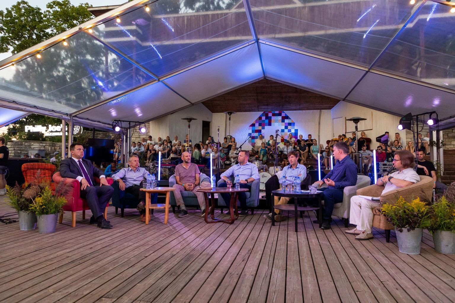 Erakondade esimeeste debatt viimatisel Paide arvamusfestivalil.