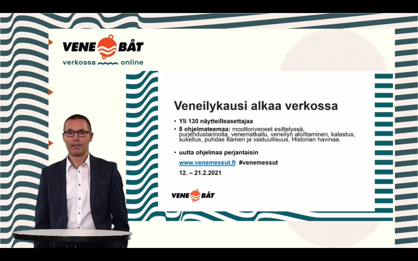 Helsingi 2021. aasta digitaalse meremessi ekraanipilt.