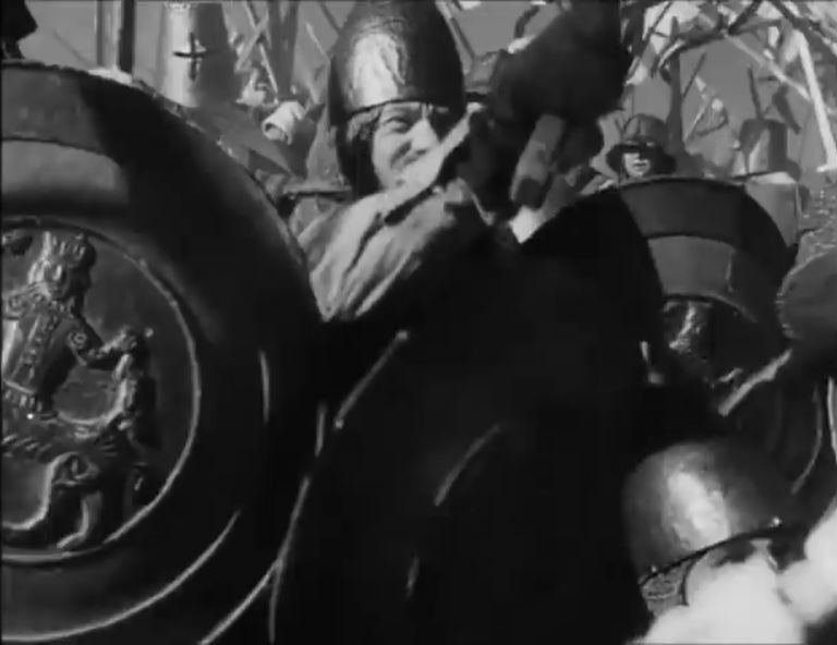 Kaader Jäälahingut kujutavast 1938. aasta lühifilmist "Alexander Nevsky"