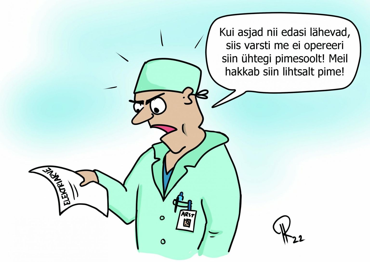 Nädala karikatuur "Olukorrast haiglates".