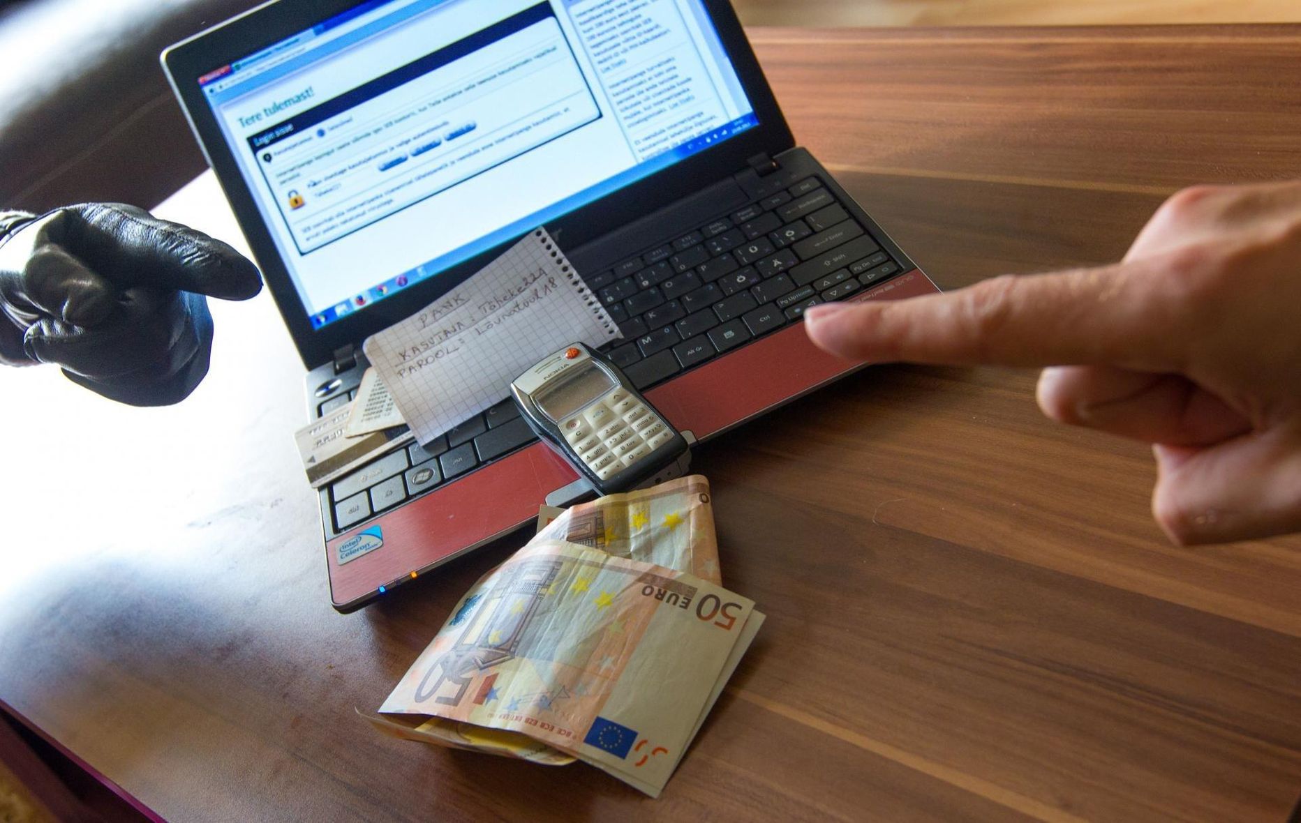 Kahtlase lingi kaudu oma pangakonto andmed sisestanud naine jäi ilma 800 eurost.