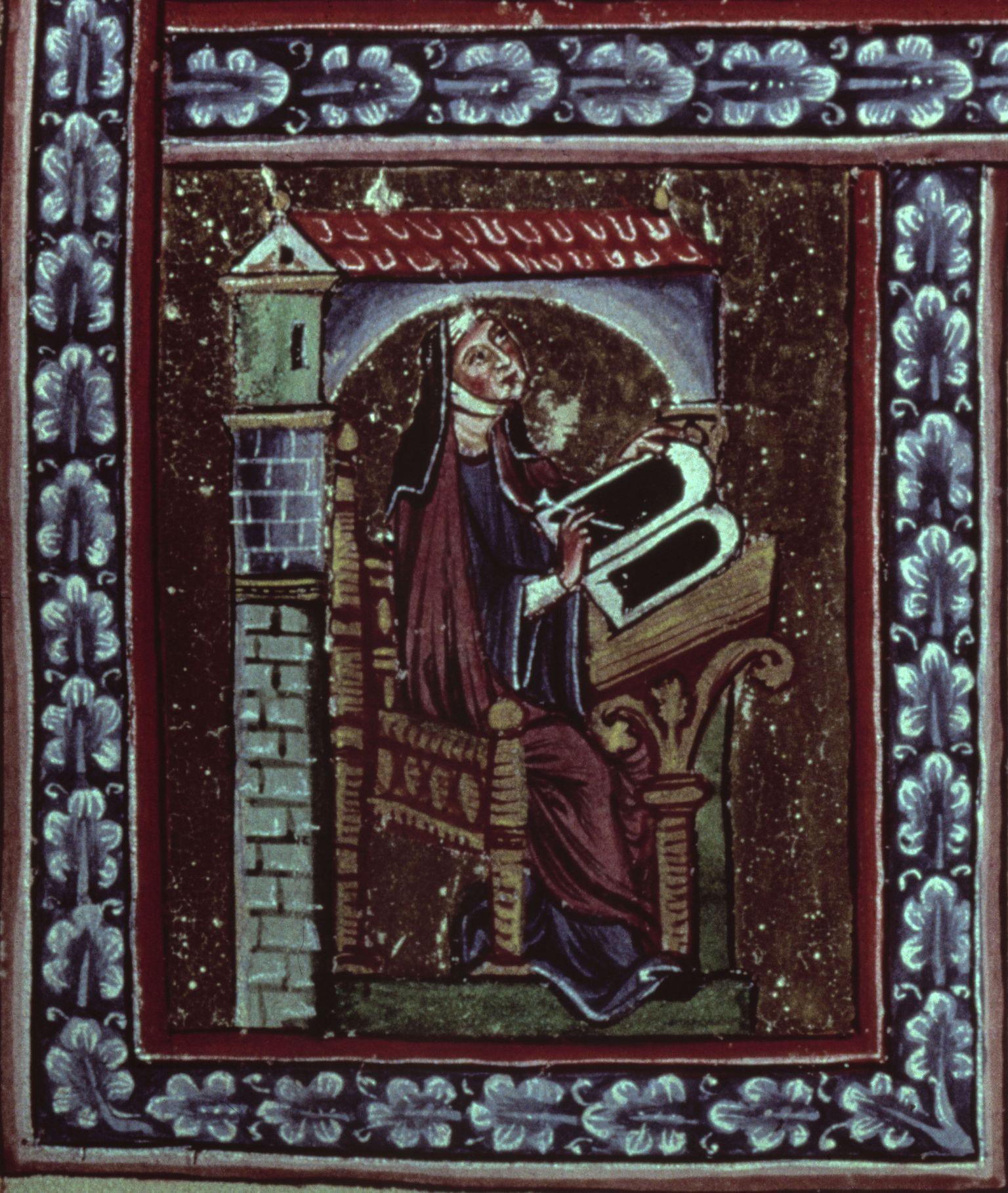 Nunna kujutav joonistus keskaegsest käsikirjast