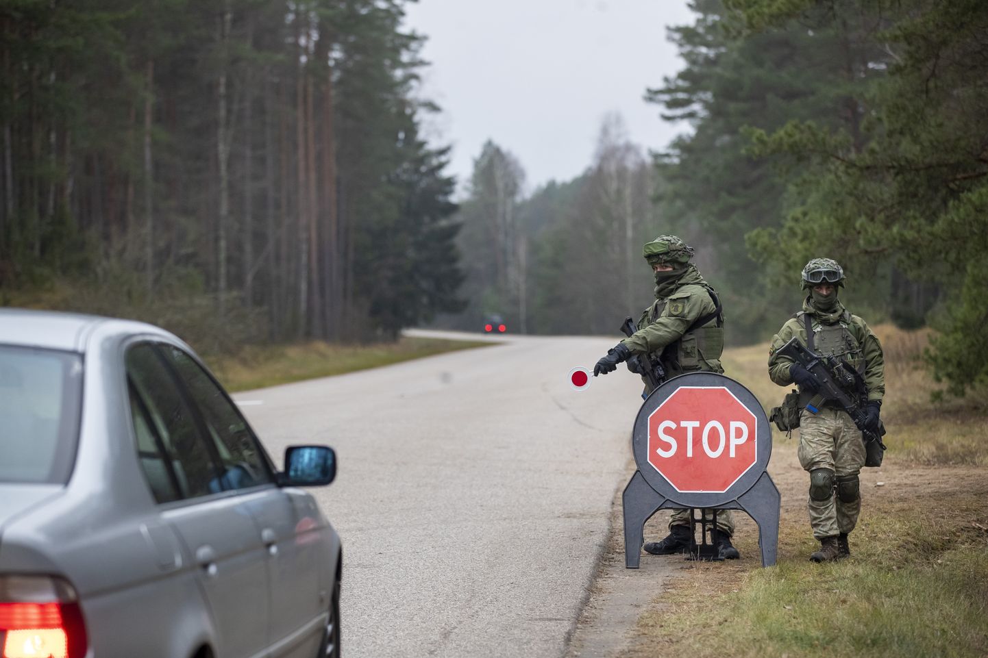 Lietuvas karavīri pie Lietuvas-Baltkrievijas robežas. Ilustratīvs attēls.