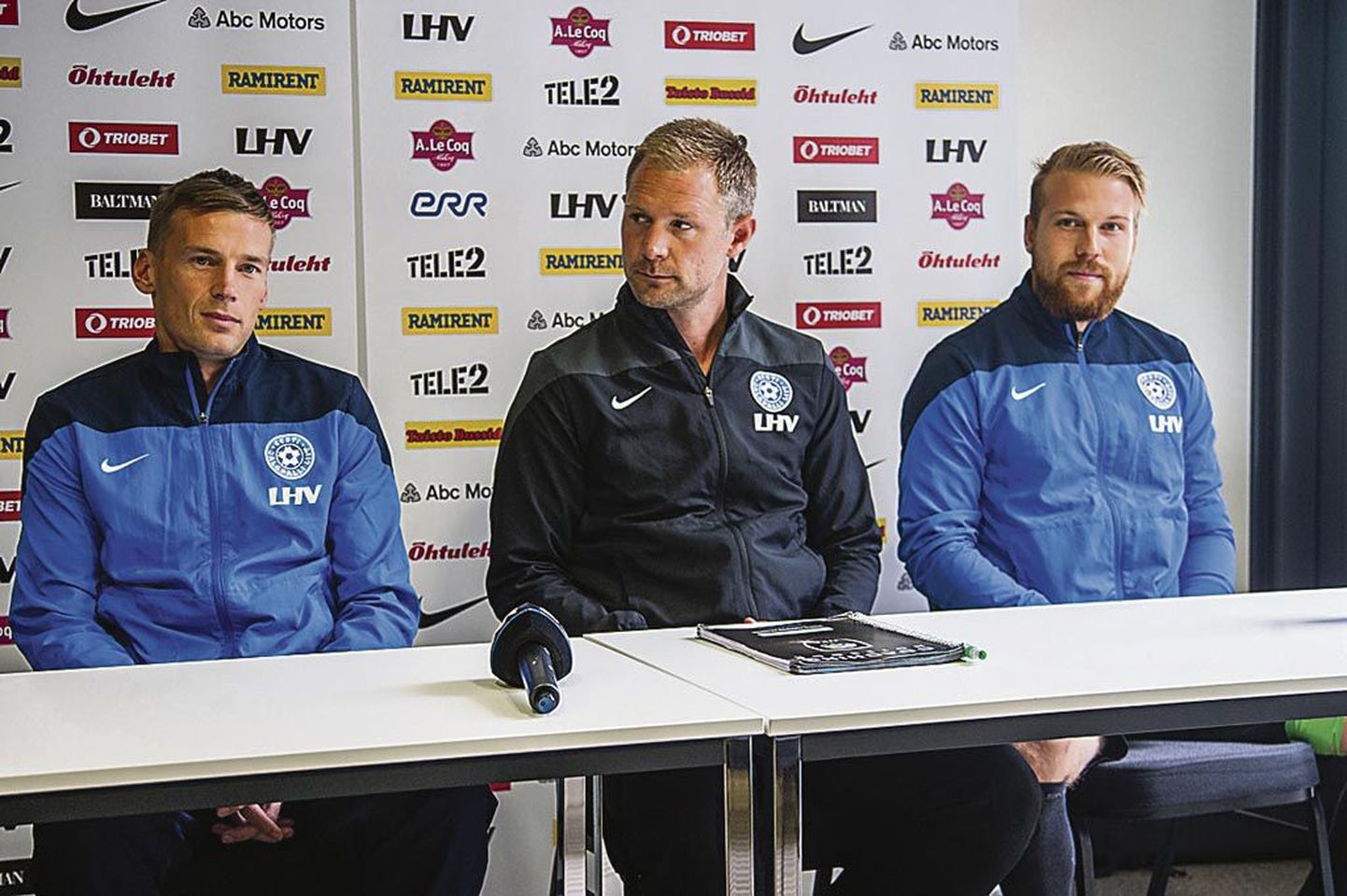 Aleksandr Dmitrijev, Magnus Pehrsson ja Henri Anier loodavad täna pakkuda korraliku jalgpallietenduse.