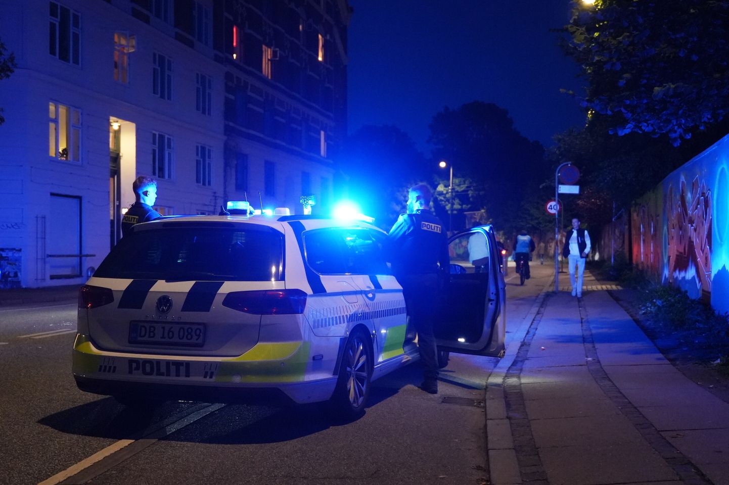 Taani politsei Kopenhaagenis Christianias tulistamise sündmuskohal.