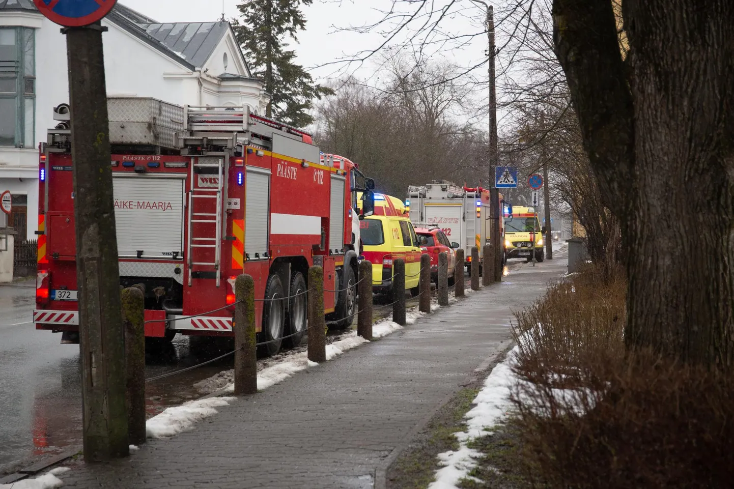 Lambi kärssamine Rakveres Tallinna tänava lastehoius tõi kohale suured operatiivjõud.