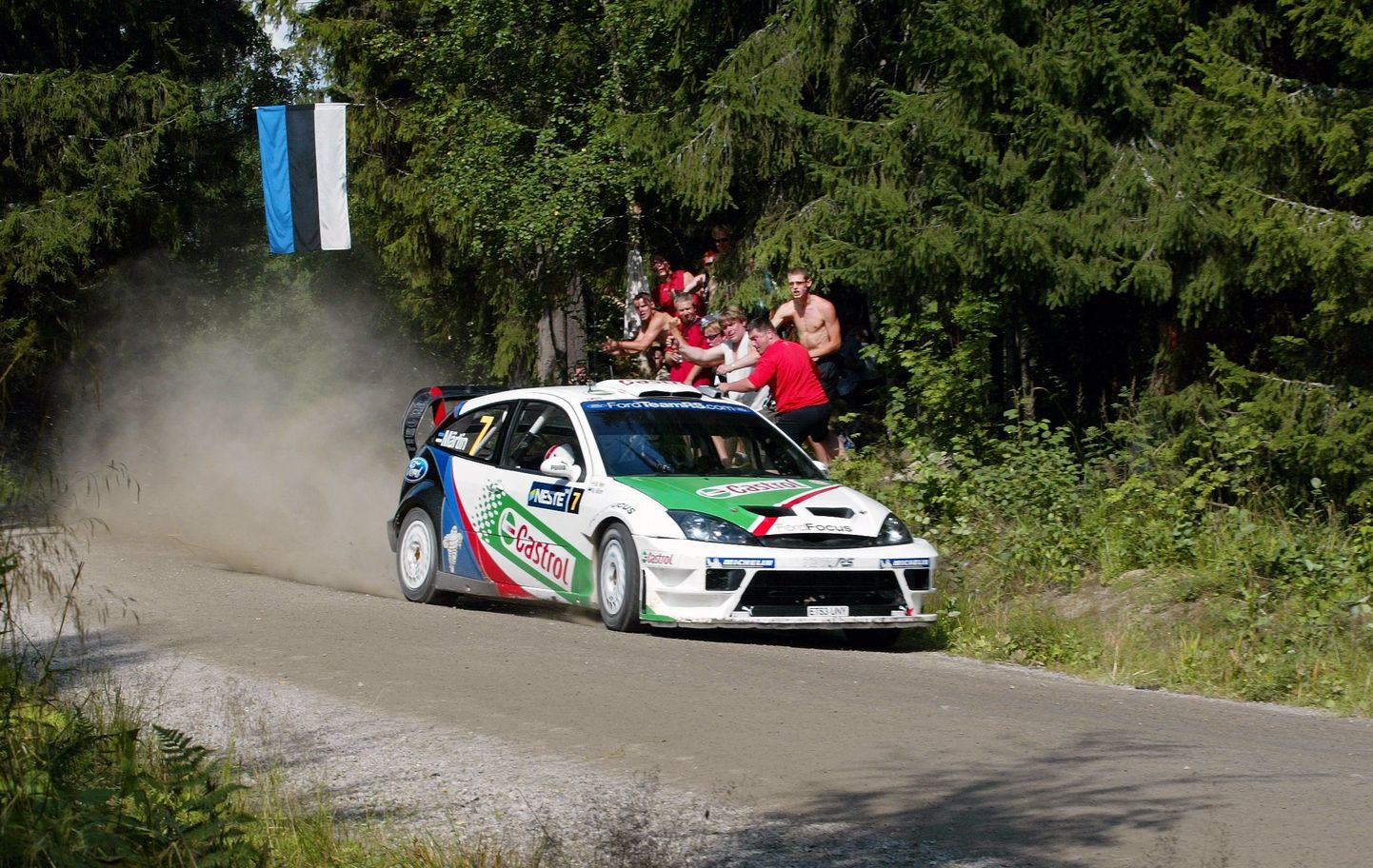 Markko Märtin 2004. aasta Soome rallil Ford Focus WRCga. Pilt on illustratiivne.
