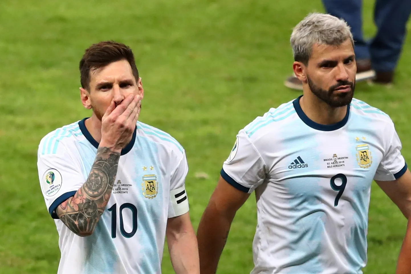 Lionel Messi ja Sergio Agüero.