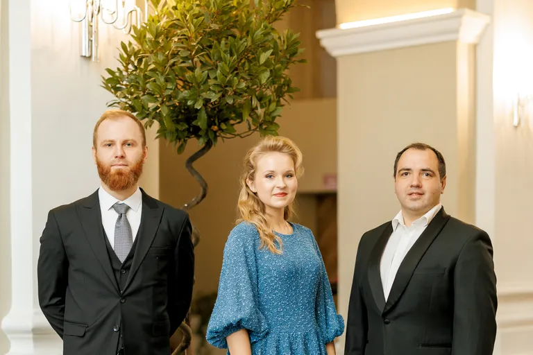 Atis Andersons, Aleksandra Špicberga un Jānis Almanis-Palmbahs.