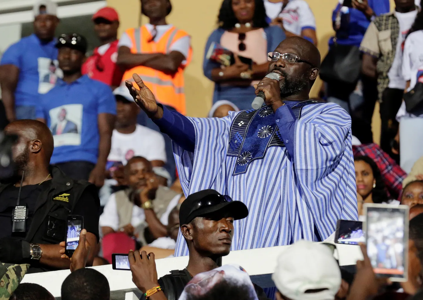Libeeria presidendikandidaat, endine profijalgpallur George Weah.