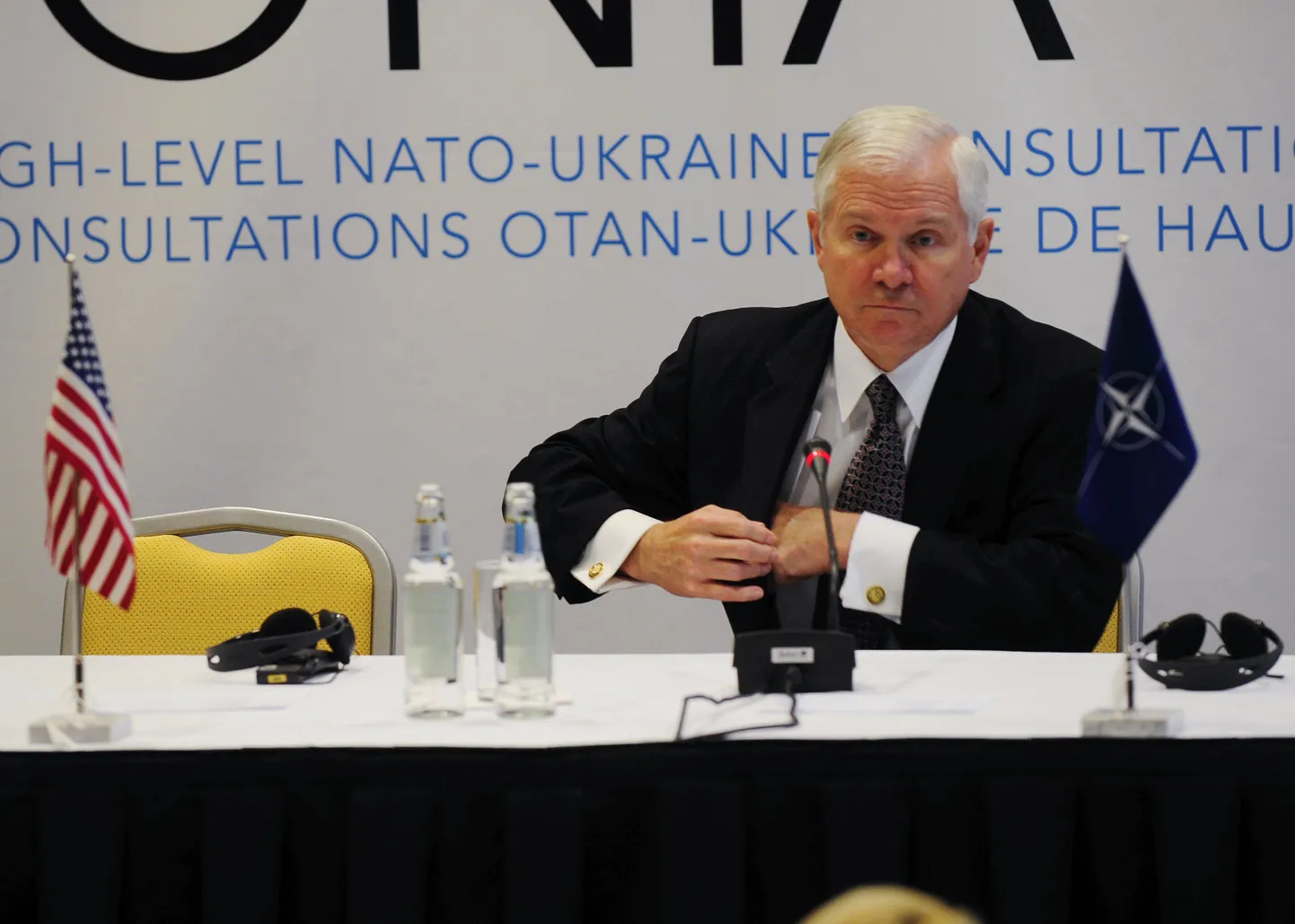 USA kaitseminister Robert M. Gates mullu Tallinnas NATO-Ukraina komisjoni kohtumisel.