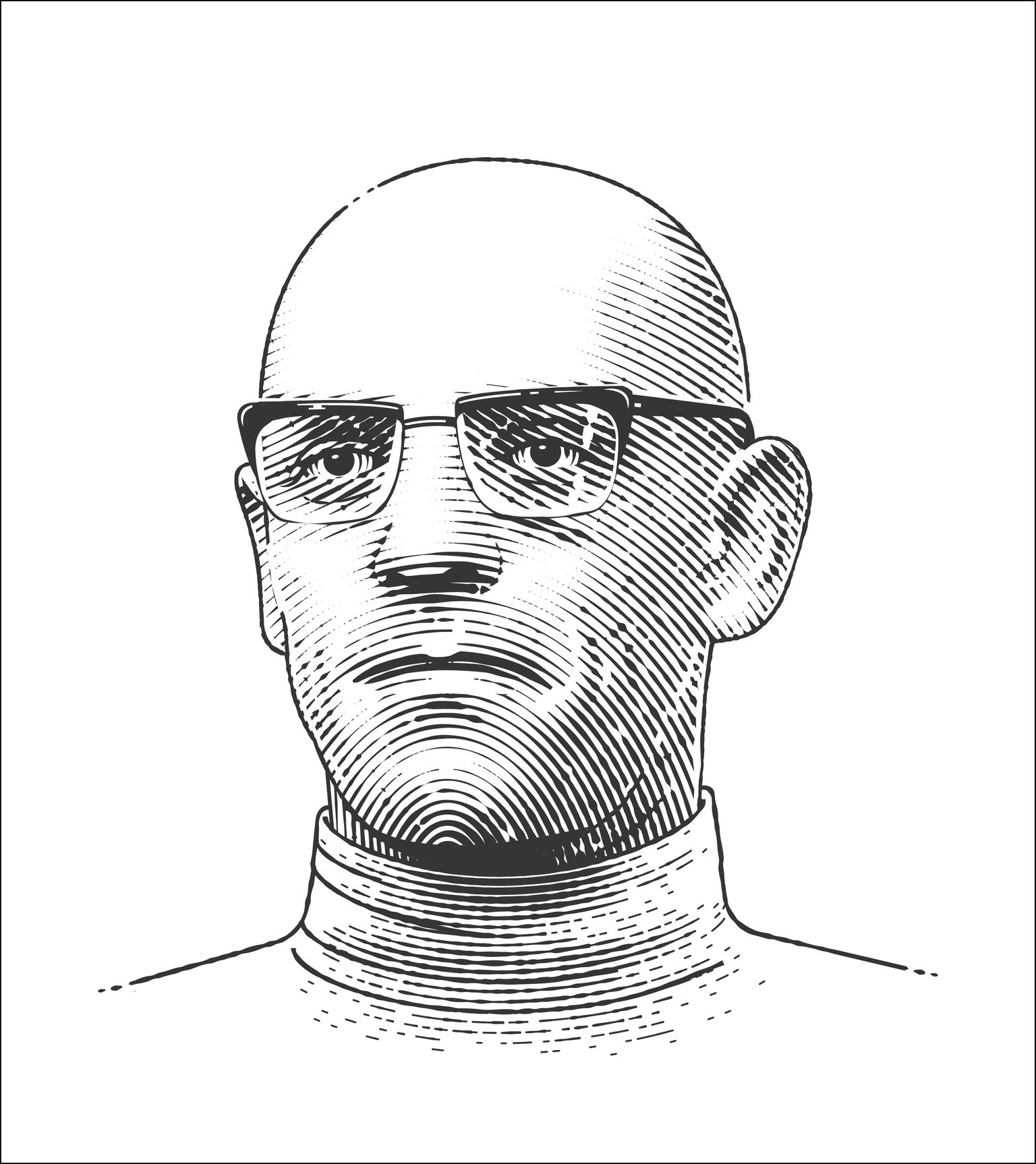 Michel Foucault, joonistus.