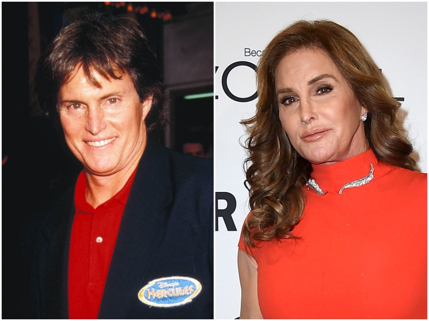 Bruce Jenner enne soovahetusoperatsiooni 1997. aastal ja pärast Caitlyn Jennerina 2016. aastal.
