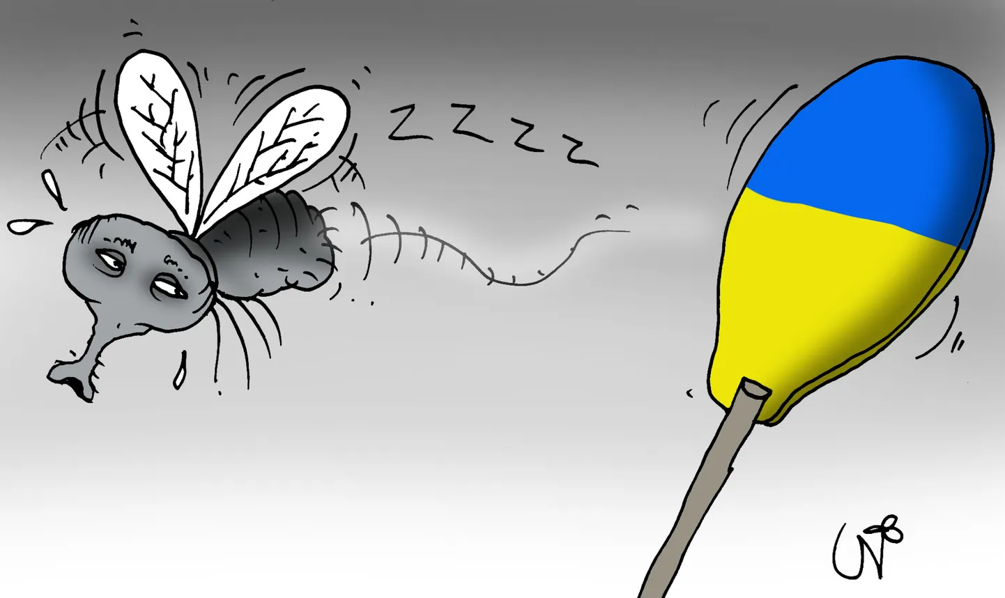 Urmas Nemvalts joonistab.
