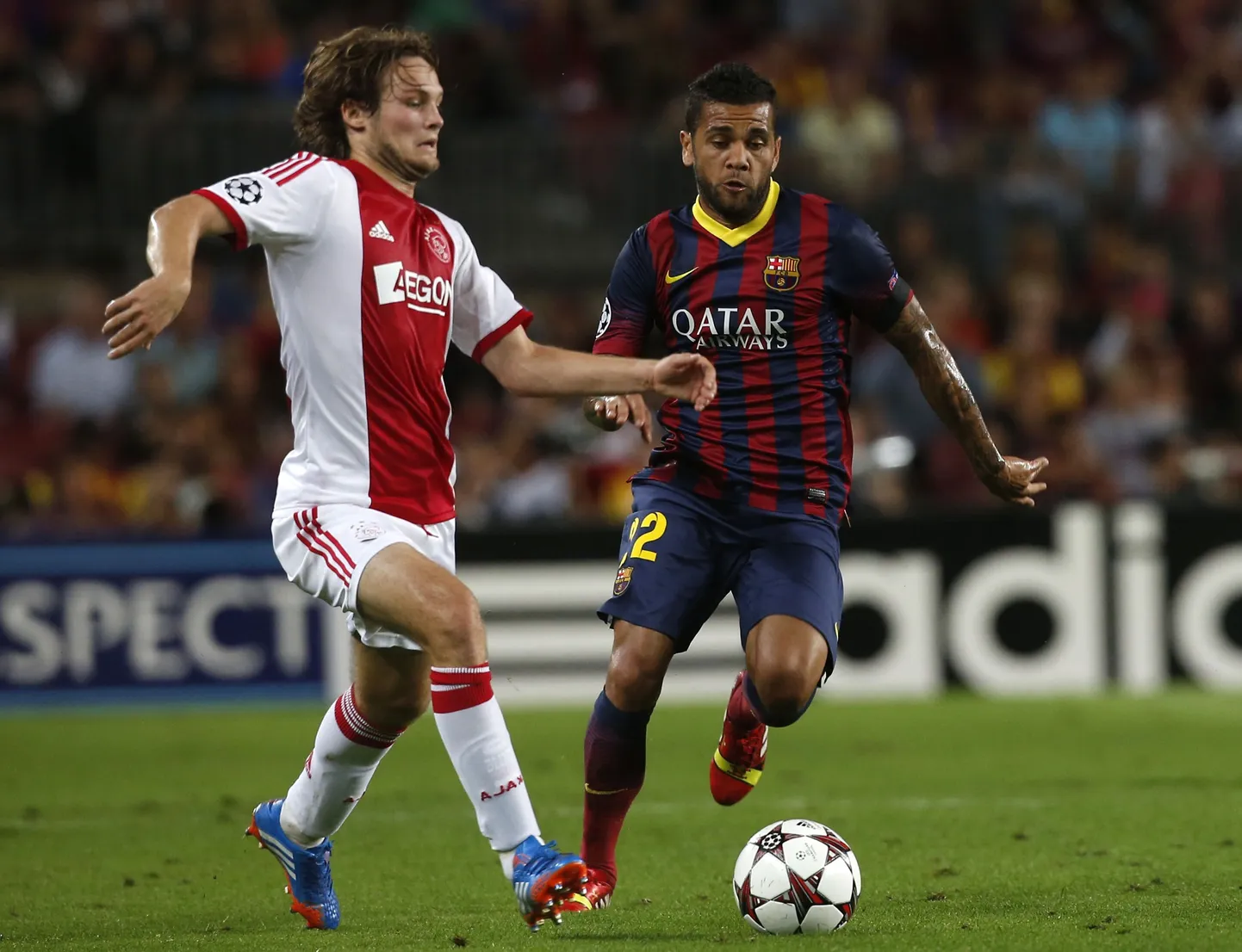 Daley Blind (vasakul) kohtumises FC Barcelona vastu.