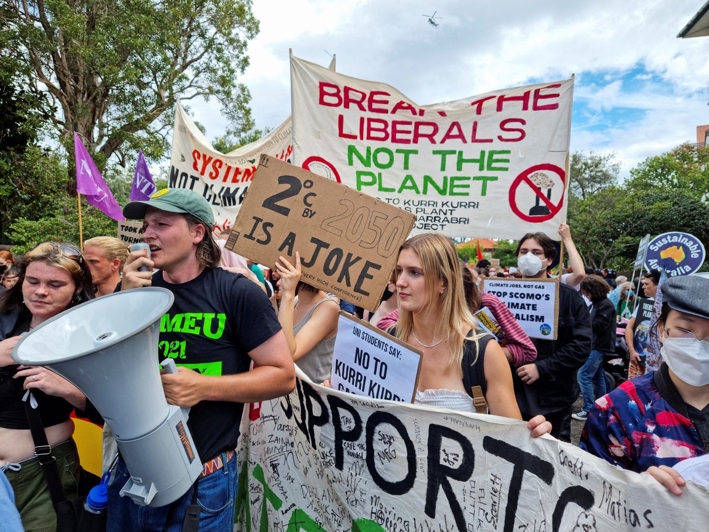 Kliimaaktivistide meeleavaldus Austraalias, Sidney's, 25. märtsil 2022. Pilt on illustratiivne.