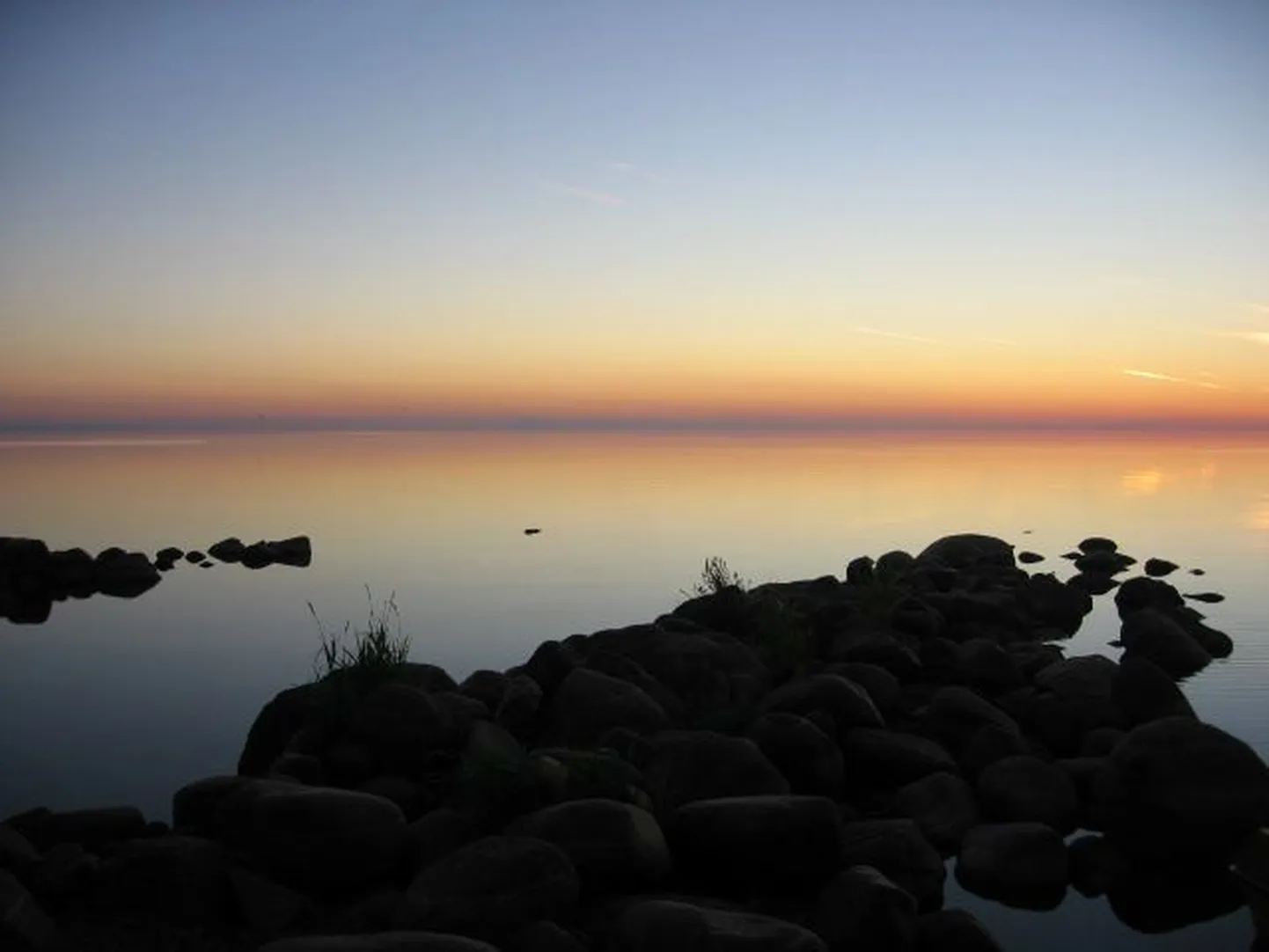 Раннее утро на Чудском озере.