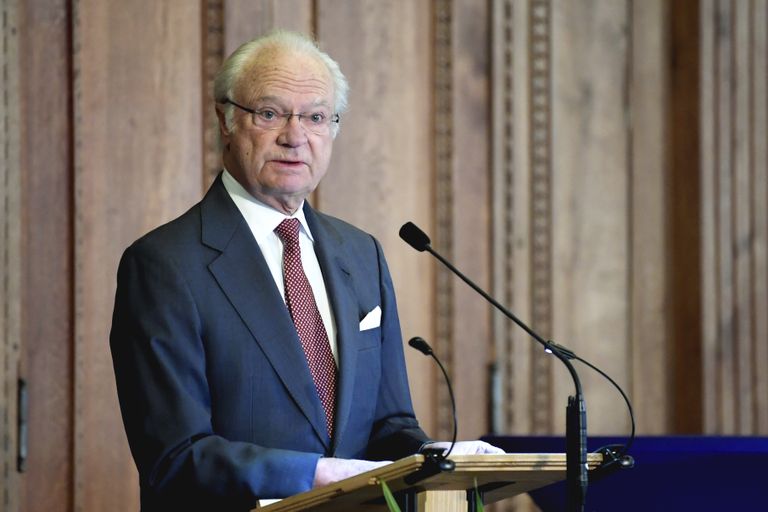 Rootsi kuningas Carl XVI Gustaf novembris 2019 Stockholmis küberturvalisuse konverentsil