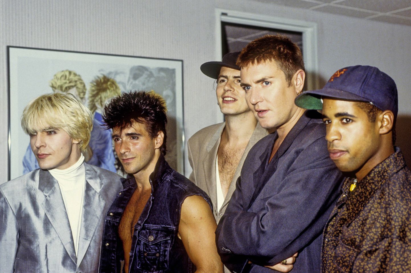 Duran Duran Londonis, 14. august 1990. Pildil Nick Rhodes, Warren Cuccurullo, John Taylor, Simon Le Bon ja Sterling Campbell.