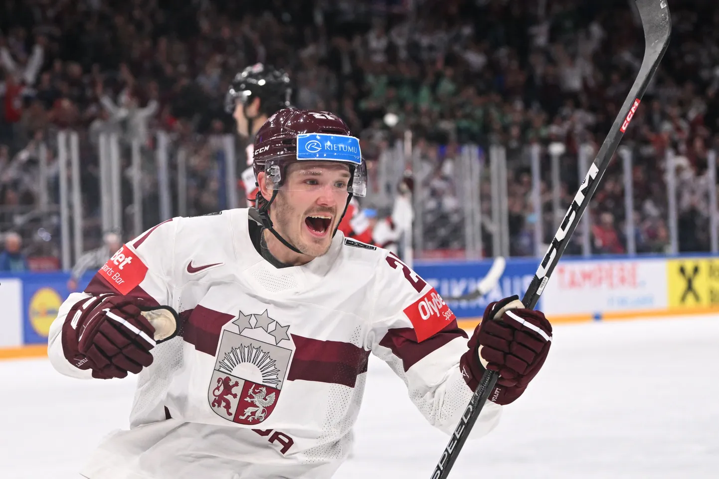 Latvijas uzbrucējs Rūdolfs Balcers.