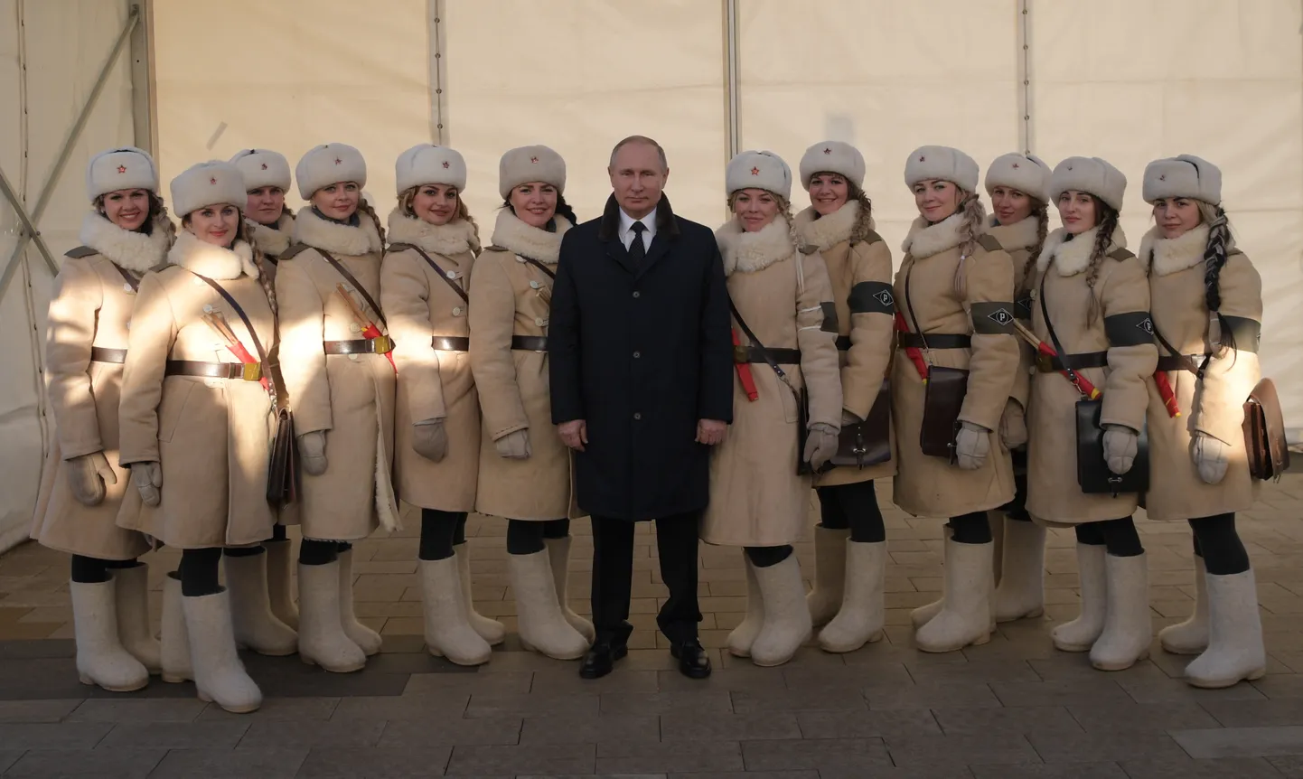 Venemaa President Vladimir Putin Volgogradi ajaloomuuseumis.