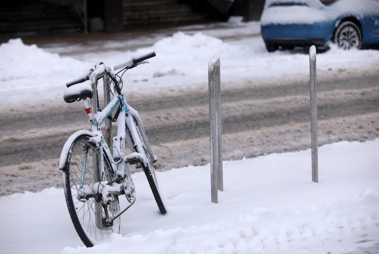 Apsnidzis velosipēds.