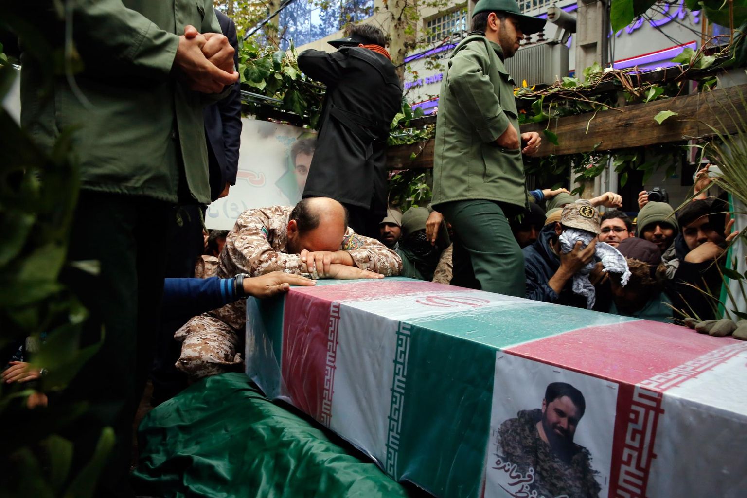 Revolutsioonilises kaardiväes teeninud Morteza Ebrahimi matused. 
