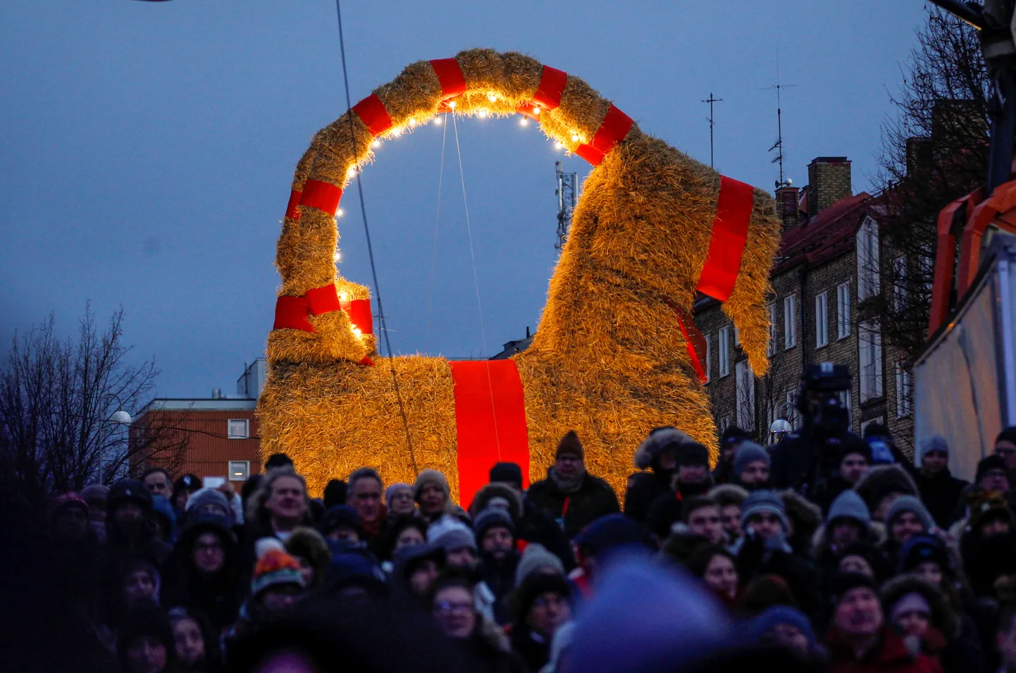 Jõulusoku põletamine Rootsis Gavle linnas.