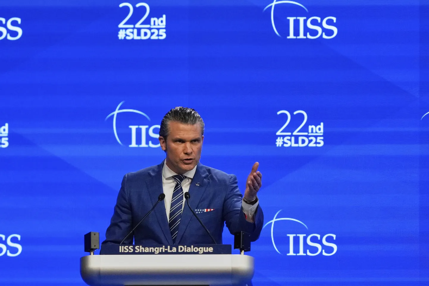 USA kaitseminister Pete Hegseth 31. mail Singapuris.