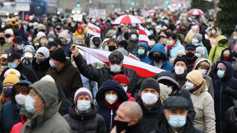 Протесты в Минске.
