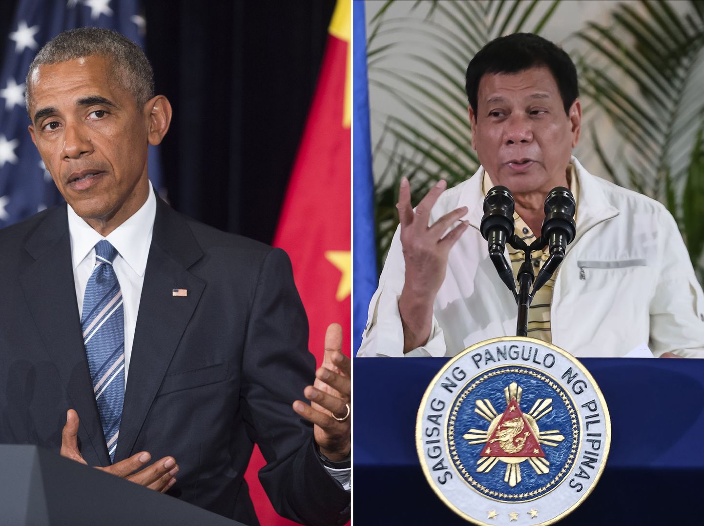 Endine Ühendriikide president Barack Obama ja Filipiinide president Rodrigo Duterte.