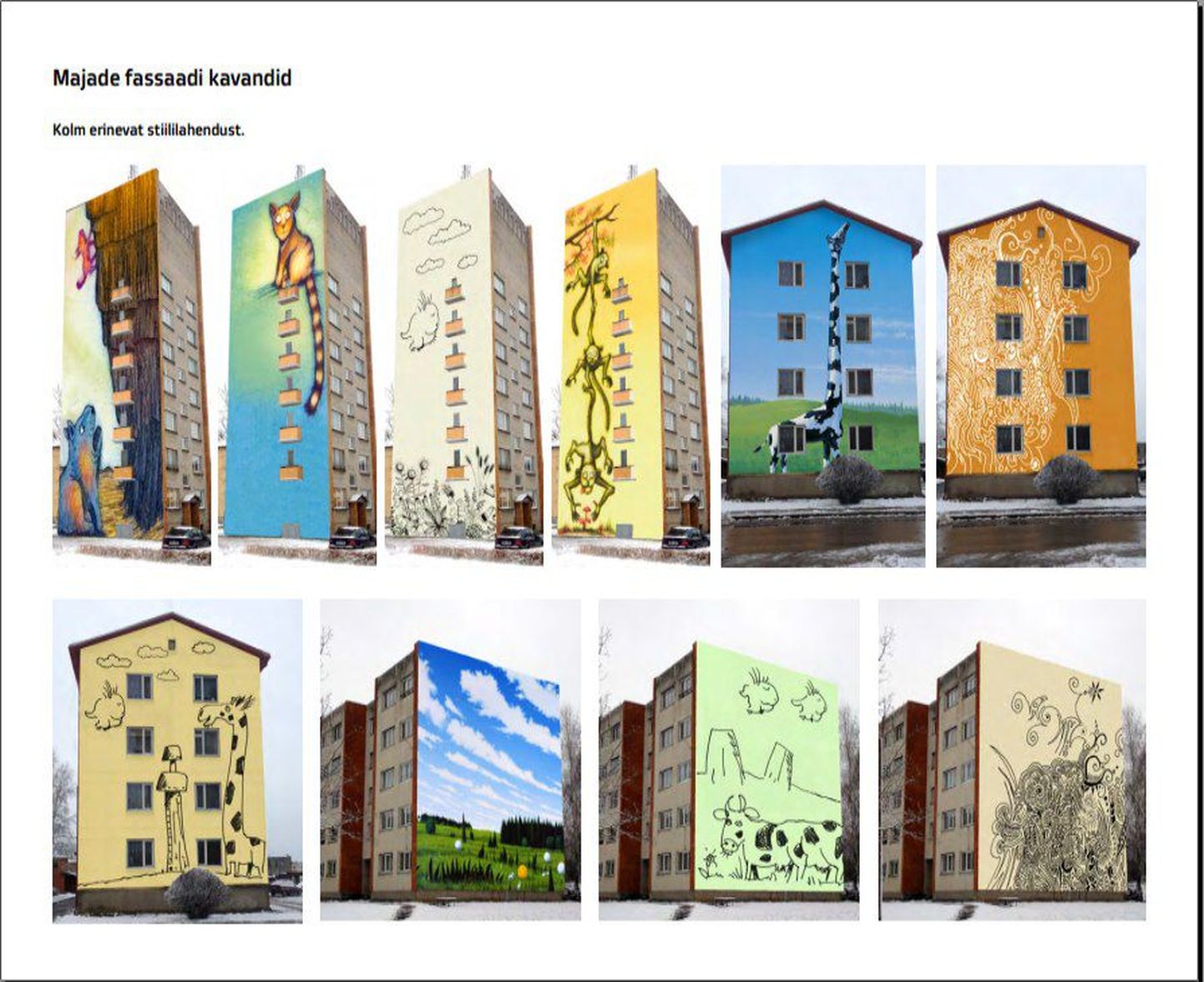 Võru linn pakub maja renoveerijatele võimalust kaunistada oma maja seinad Navitrolla joonistustega.